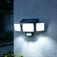 Motion Sensor 3‑Heads Wide Angle Solar Charging Outdoor Garden Yard 3 Modes Solar Wall Light